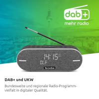 TechniSat DIGITRADIO BT 2 - přenosný prémiový Bluetooth reproduktor s digitálním rádiem DAB+ (FM, hodiny, časovač buzení, voděod